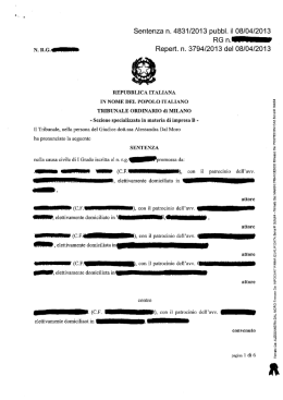 testo integrale - Il Diritto degli Affari