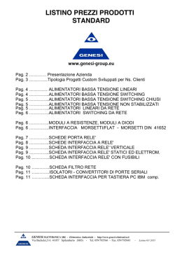 LISTINO PREZZI - Genesi Elettronica