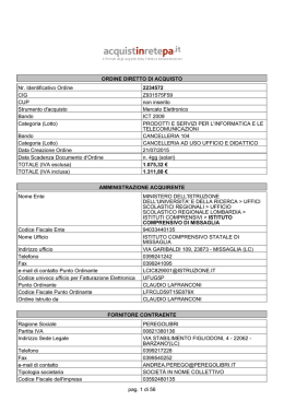 ORDINE DIRETTO DI ACQUISTO Nr. Identificativo Ordine 2234572