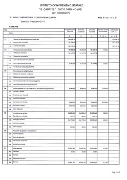 Conto Consuntivo 2013 - istituto comprensivo "giovanni gabrieli