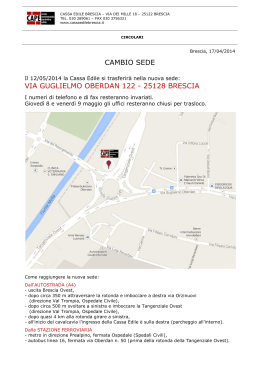 CAMBIO SEDE VIA GUGLIELMO OBERDAN 122