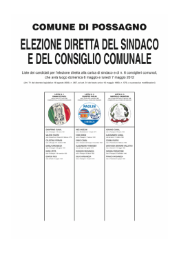 elezione diretta del sindaco e del consiglio comunale