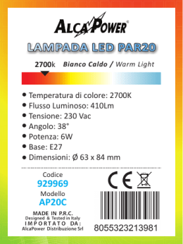 LAMPADA LED PAR20