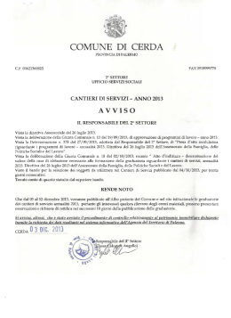 anno 2013. - Comune di Cerda