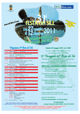 Programma della Festa del Sile