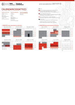 Calendario didattico 2014/2015