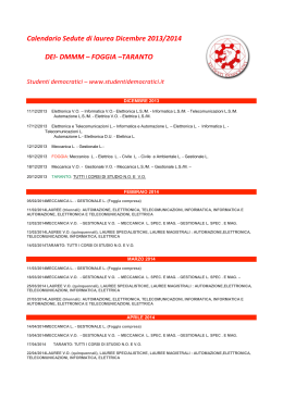 Calendario Sedute di laurea Dicembre 2014