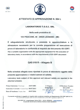 UNI EN ISO - Laboratorio Tosi