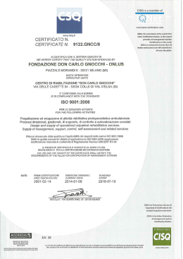 CERTIFICATO N. CERTIFICATE N. 9122.GNC018