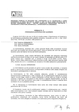 Verbale finale con annessi giudizi della