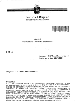 III - Determinazioni - Provincia di Bergamo