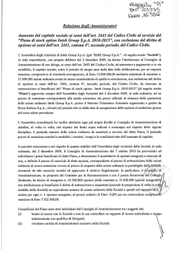 Relazione degli Amministratori Aumento del