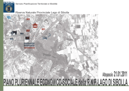 PIANO PLURIENNALE ECONOMICO-SOCIALE della R.N.P. LAGO