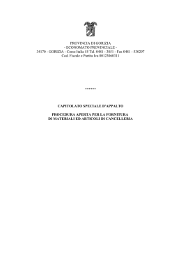 Modulo di domanda - Provincia di Gorizia