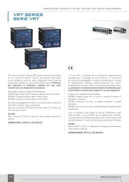 scheda tecnica serie vrt