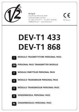 Manuale (I,GB,F,D,E,P,NL)