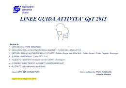 Linee Guida Attivit&agrave; GpT 2015 - Federazione Ginnastica d`Italia