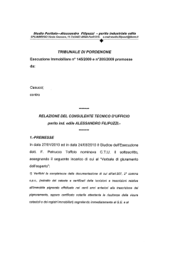 TRIBUNALE DI PORDENONE Esecuzione Immobiliare n&deg; 145/2009