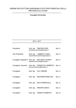 Albo 31.10.2013 - Ordine dei Dottori Agronomi e dei Dottori