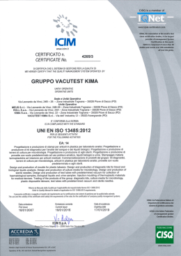 Page 1 .\\ ICIM www.icim.it CERTIFICATO n. CERTIFICATE No. SI