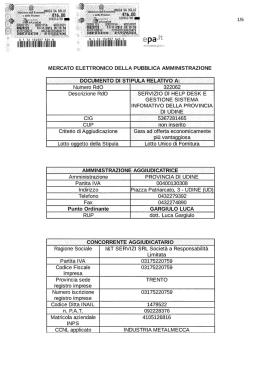 Page 1 Page 2 Settore INDUSTRIA Indirizzo sede legale VIA