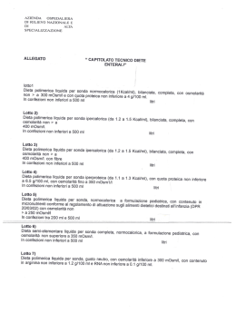 scheda tecnica diete enterali