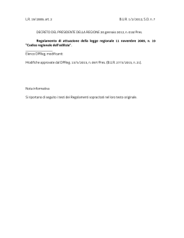 L.R. 19/2009, art. 2 B.U.R. 1/2/2012, S.O. n. 7 DECRETO DEL