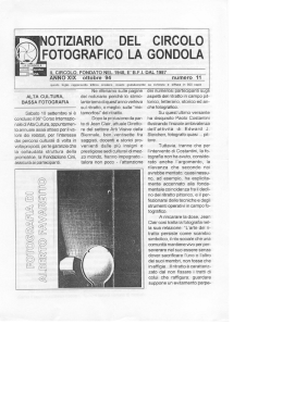 Ottobre 1994 - Circolo Fotografico La Gondola