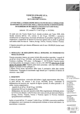 Via Baseggio, 5 30174 MESTRE VENEZIA AVVISO PER LA
