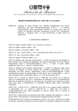 decreto segretariale n. 2991 del 17.10.2012