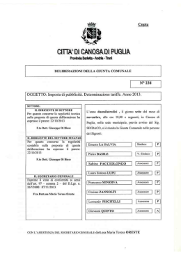 Page 1 Page 2 La. GIUNTA. CUMUNALE Premesso che: Il capo i