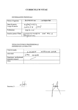 curriculum vitae - Comune di Sanremo