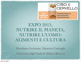 expo 2015, nutrire il pianeta, nutrire l`uomo: alimenti e
