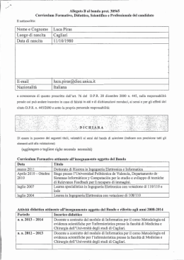 CV - Università degli studi di Cagliari.
