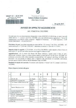 Avviso - Provincia di Padova