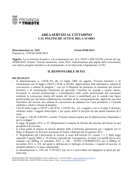 AREA SERVIZI AL CITTADINO