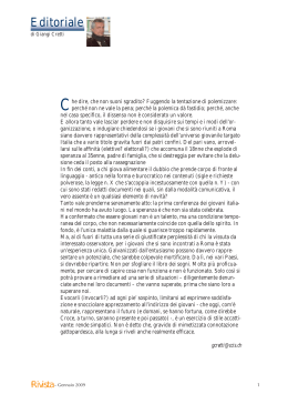 Editoriale - Camera di Commercio Italiana per la Svizzera