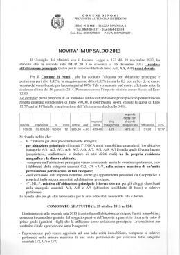 COMUNE DI NOMI PROVINCIA AUTONOMA DI TRENTO 38060