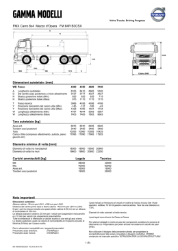 Note importanti FMX Carro 8x4 Mezzo d`Opera FM 84R B3CSX