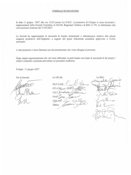 Verbale incontro e relativo allegato