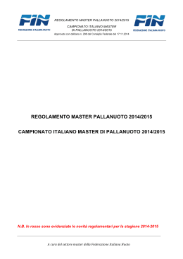 regolamento master pallanuoto 2014/2015