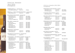 Official Awards 2013/2014