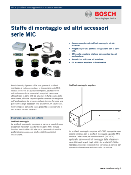 Staffe di montaggio ed altri accessori serie MIC