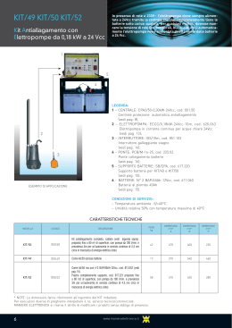 Scheda Tecnica - Elettrotecnica Agostini