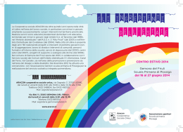 Scarica il Volantino - Aracon Cooperativa Sociale Onlus