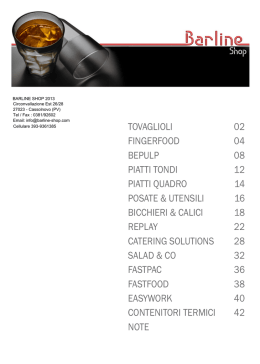 tovaglioli 02 fingerfood 04 bepulp 08 piatti tondi 12 piatti quadro 14