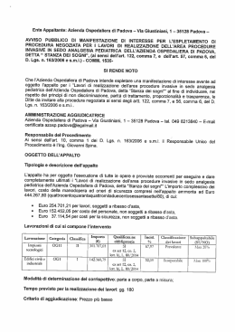Clicca qui per pdf - Azienda Ospedaliera di Padova