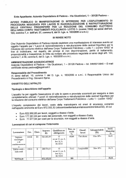 Clicca qui per pdf - Azienda Ospedaliera di Padova