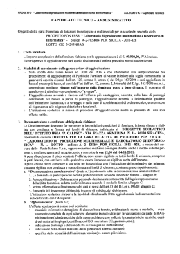 CAPITOLATO TECNICO - AMMINISTRATIVO