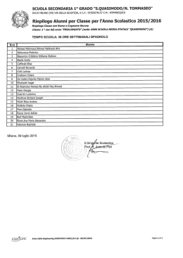 SCUOLA SECONDARIA 1&deg; GRADO "S.QUASIMODO/ N